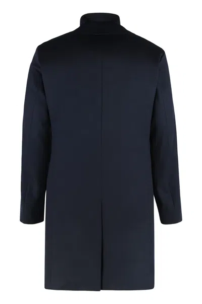 Hugo Boss Boss Regular Fit Coat In Wool And Cashmere In Multi