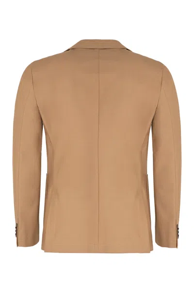 Hugo Boss Boss Single-breasted Two-button Jacket In Neutral