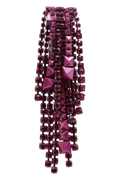 Valentino Elegant Earring With Unique Purple Beads In Purple