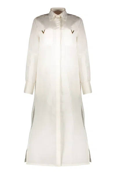 Valentino Long Elegant White Dress For Special Occasions In Neutral
