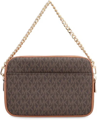Michael Michael Kors Camera Bag Bryant Media With Logo In Brown