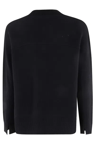 Maison Kitsuné Merino Wool Comfort V-neck Jumper In Blue