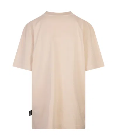 Palm Angels Logo Printed Crewneck T-shirt In Neutral