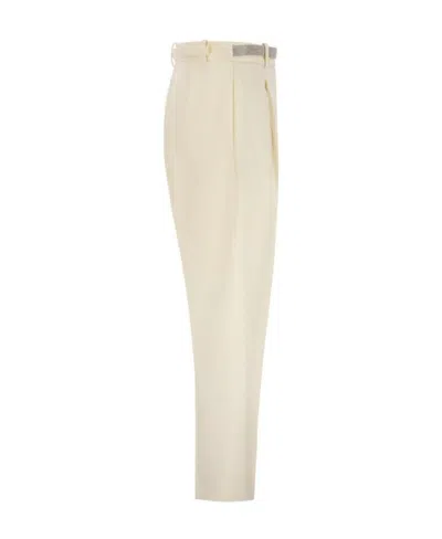 Fabiana Filippi Straight-leg Belt Embellished Pants In Multi