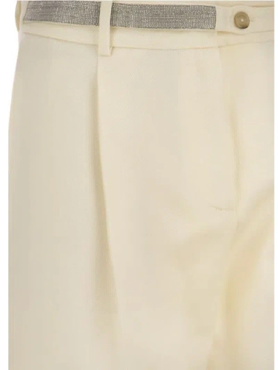 Fabiana Filippi Straight-leg Belt Embellished Pants In Multi