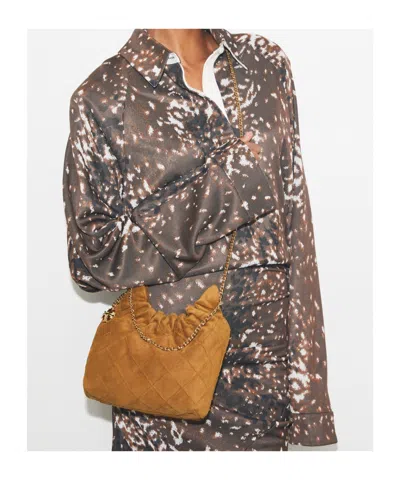 Tory Burch Fleming Mini Hobo Bag In Brown