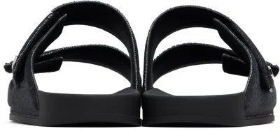 Diesel Black Sa-lax D X Sandals In Animal Print