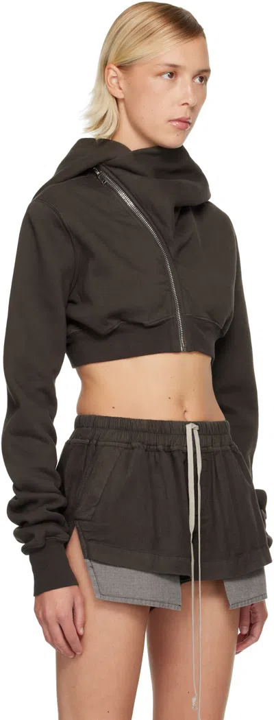 Rick Owens Drkshdw Gray Concordians Micro Mountain Hoodie In Multi