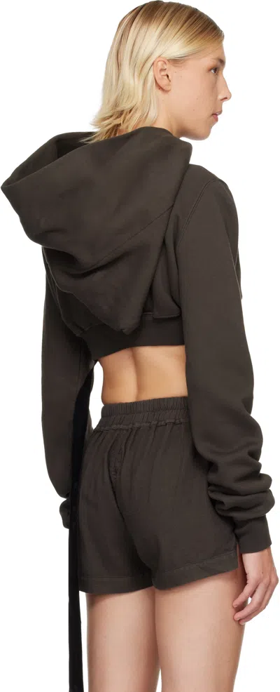 Rick Owens Drkshdw Gray Concordians Micro Mountain Hoodie In Multi