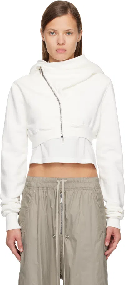 Rick Owens Drkshdw Off-white Concordians Micro Mountain Hoodie In Animal Print