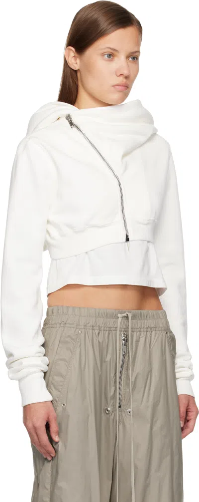 Rick Owens Drkshdw Off-white Concordians Micro Mountain Hoodie In Animal Print