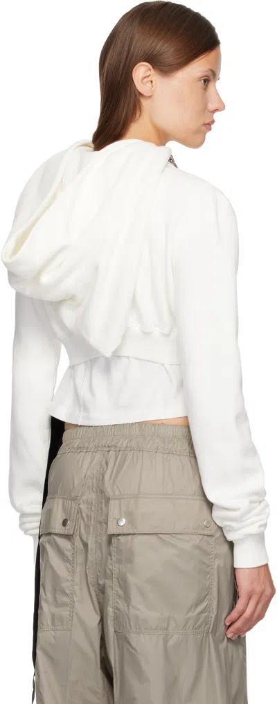 Rick Owens Drkshdw Off-white Concordians Micro Mountain Hoodie In Animal Print