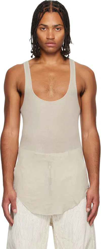 Rick Owens Off-white Concordians Pony Tank Top In Gray