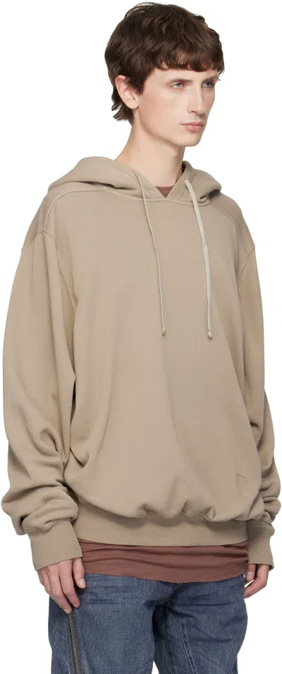 Rick Owens Drkshdw Taupe Concordians Oversized Hoodie In Brown