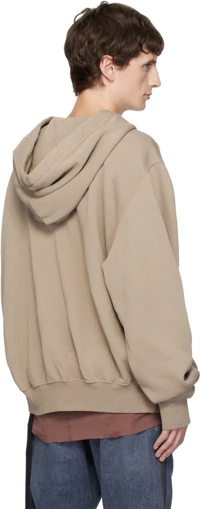 Rick Owens Drkshdw Taupe Concordians Oversized Hoodie In Brown