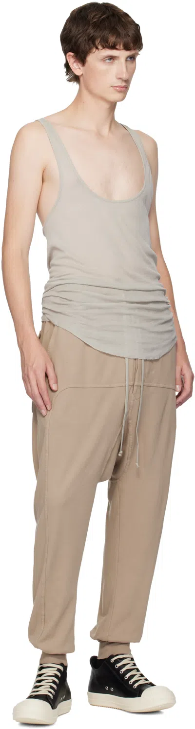 Rick Owens Drkshdw Taupe Concordians Drawstring Sweatpants In Brown