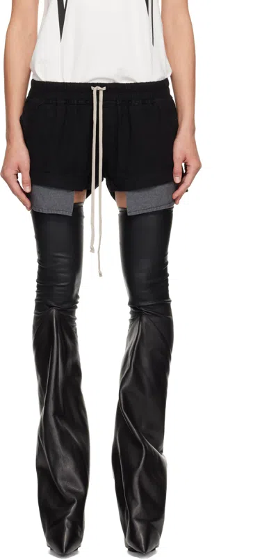 Rick Owens Drkshdw Black Concordians Fog Boxers Shorts In Black