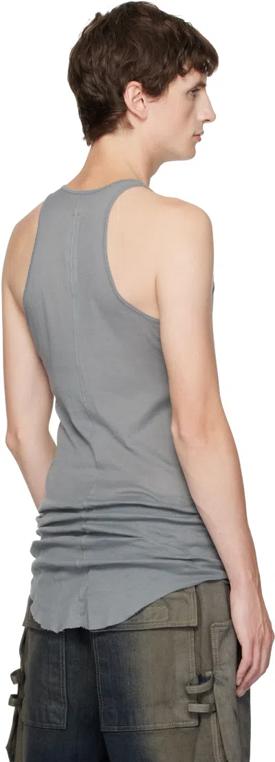 Rick Owens Gray Concordians Basic Rib Tank Top In Gray