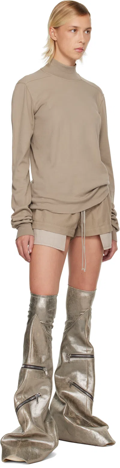Rick Owens Drkshdw Taupe Concordians Fog Boxers Shorts In Brown