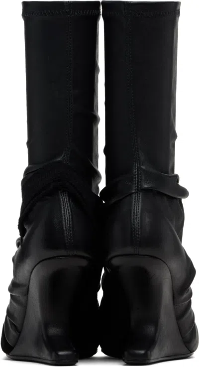 Rick Owens Black Concordians Cantilever 8 Sock Boots In Black