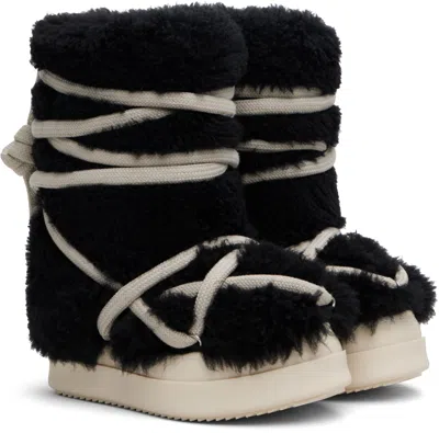 Rick Owens Black Concordians Mega Bumper Lunar Boots In Multi