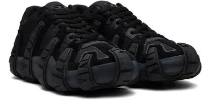 Diesel Griffe Lace-up Sneakers In Black