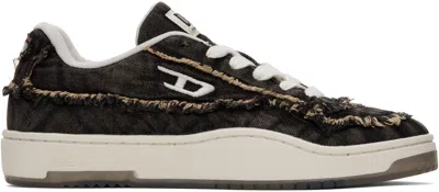Diesel Casual Low-top Sneakers Frayed Detail In Green