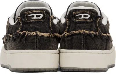 Diesel Casual Low-top Sneakers Frayed Detail In Green