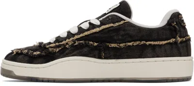 Diesel Casual Low-top Sneakers Frayed Detail In Green