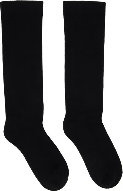 Rick Owens Drkshdw Black Concordians Pentagram Knee High Socks In Black