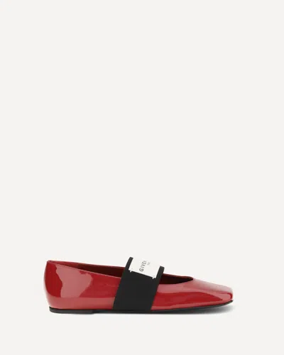 Givenchy Women Patent-leather Squared Ballerinas In Animal Print