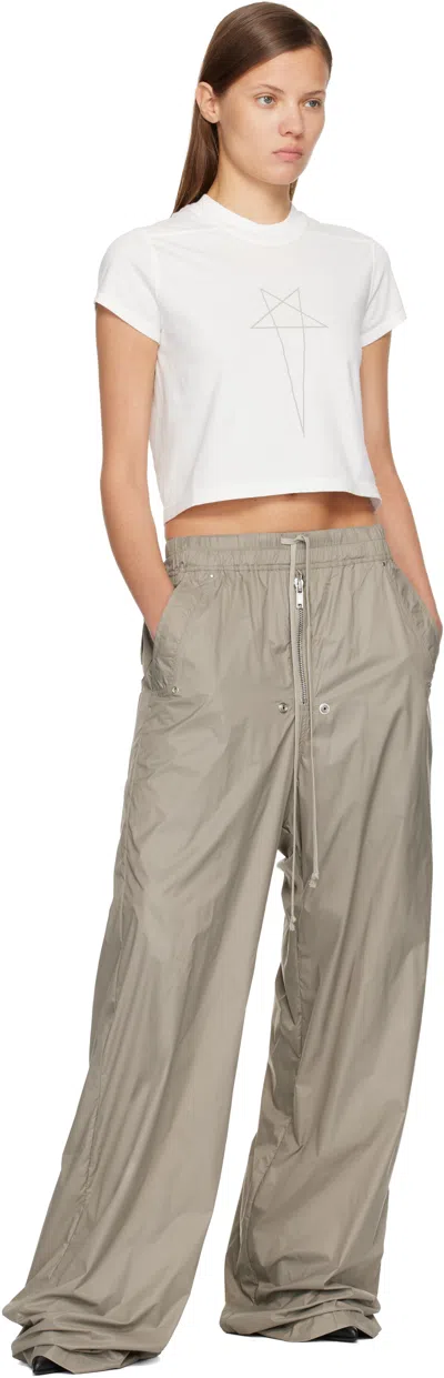 Rick Owens Drkshdw Off-white Concordians Cropped Small Level T-shirt In White