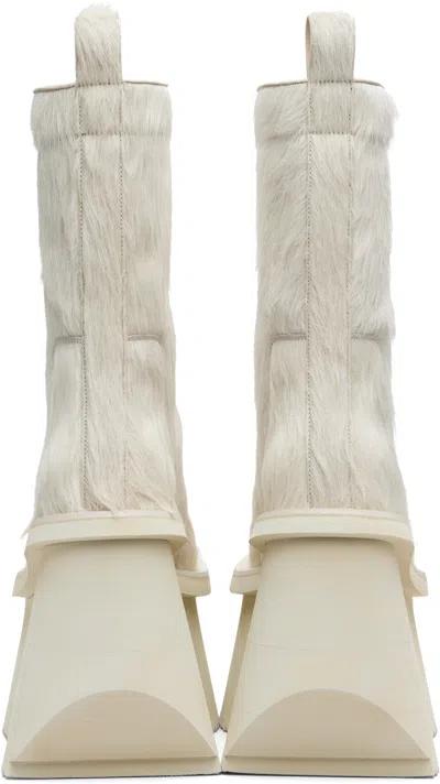 Rick Owens Off-white Concordians Factory Boots In Pattern