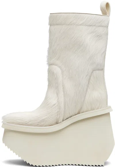 Rick Owens Off-white Concordians Factory Boots In Pattern