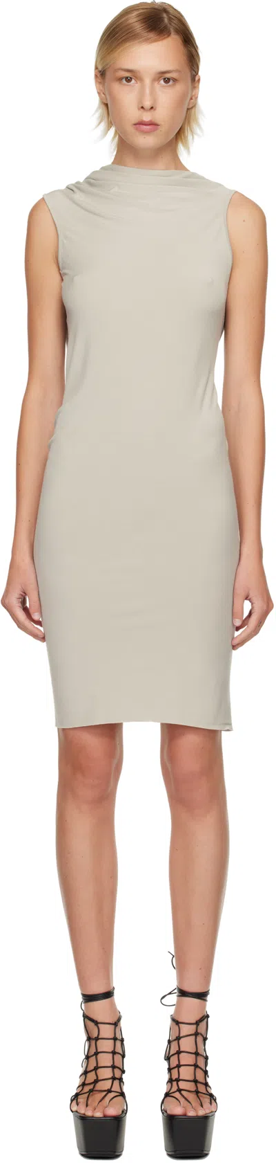 Rick Owens Off-white Concordians Eva Minidress In White