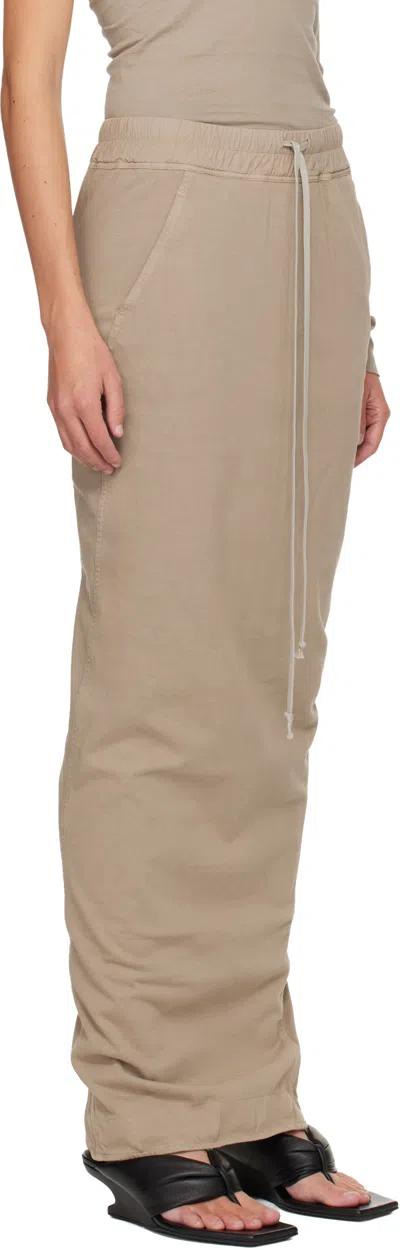 Rick Owens Drkshdw Pull On Pillar Drawstring Maxi Skirt