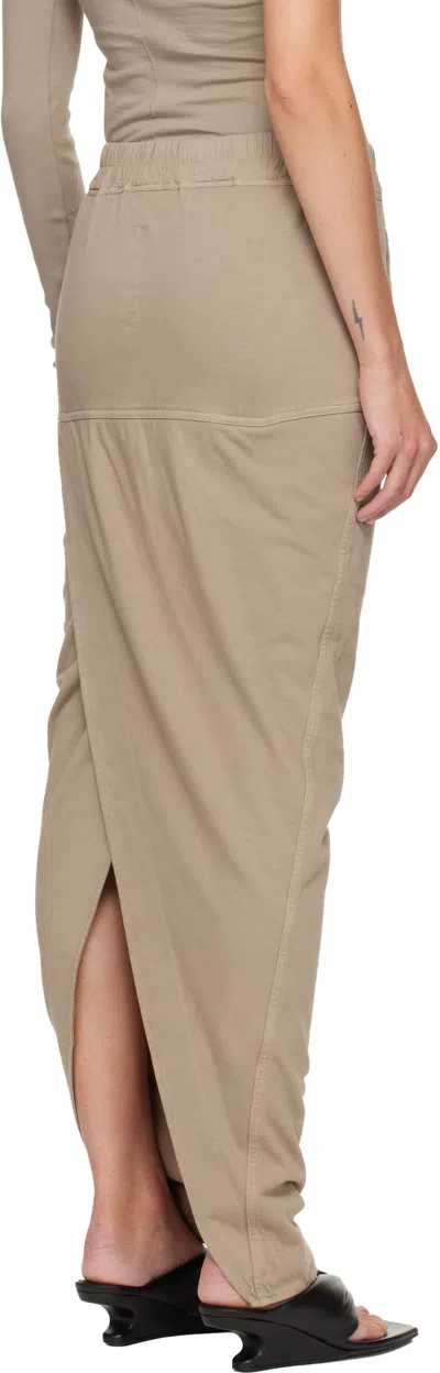 Rick Owens Drkshdw Pull On Pillar Drawstring Maxi Skirt