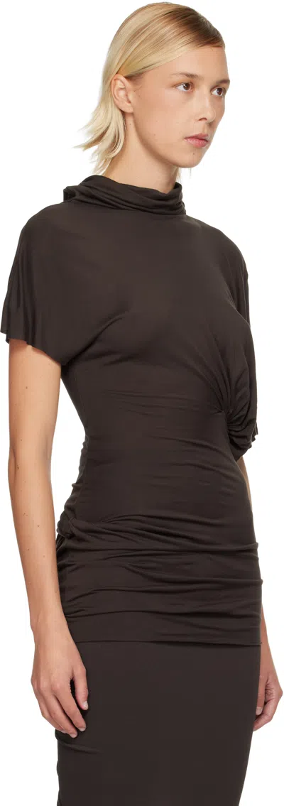 Rick Owens Brown Concordians Lilith T-shirt In Brown