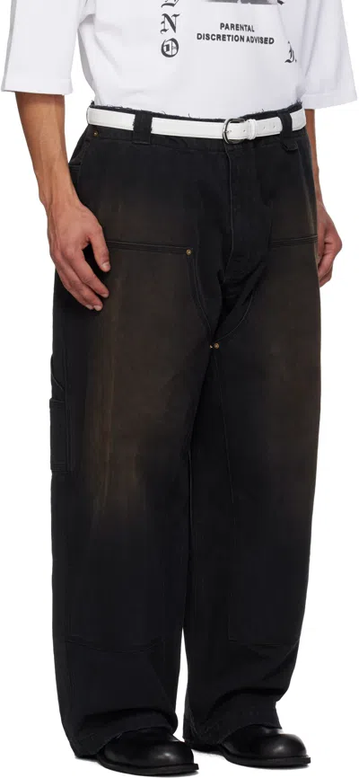 Willy Chavarria Black Workwear Toluca Trousers In Black