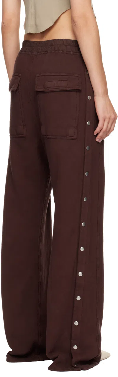 Rick Owens Drkshdw Burgundy Concordians Pusher Lounge Pants In Red