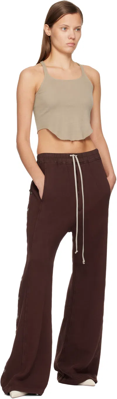Rick Owens Drkshdw Burgundy Concordians Pusher Lounge Pants In Red