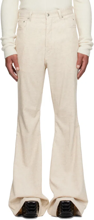 Rick Owens Off-white Concordians Geth Trousers In Neutral