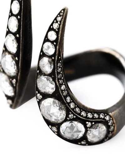 Shop Monan 'maleficent' Ring In Black