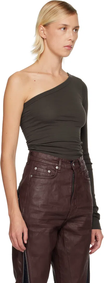 Rick Owens Drkshdw Gray Concordians Ziggy T-shirt In Green