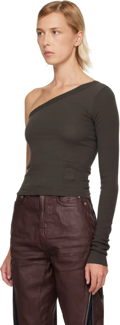 Rick Owens Drkshdw Gray Concordians Ziggy T-shirt In Green