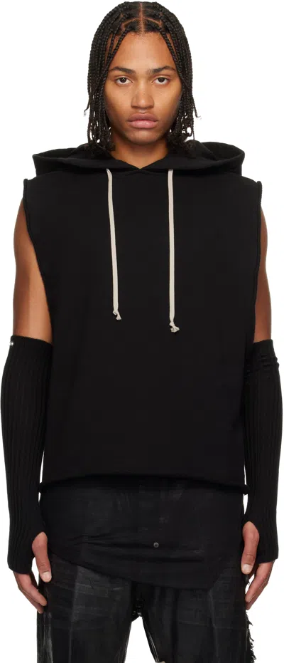 Rick Owens Concordians Runway Hooded Tank Top In Black