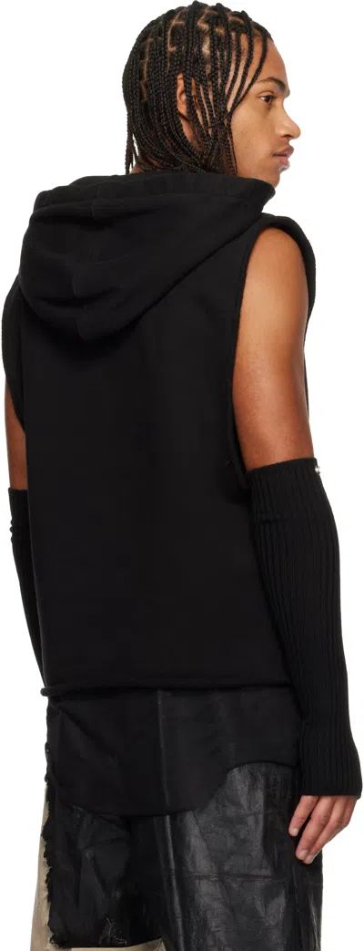 Rick Owens Concordians Runway Hooded Tank Top In Black