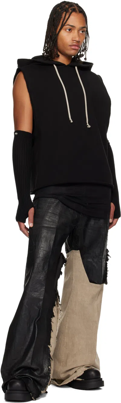 Rick Owens Concordians Runway Hooded Tank Top In Black