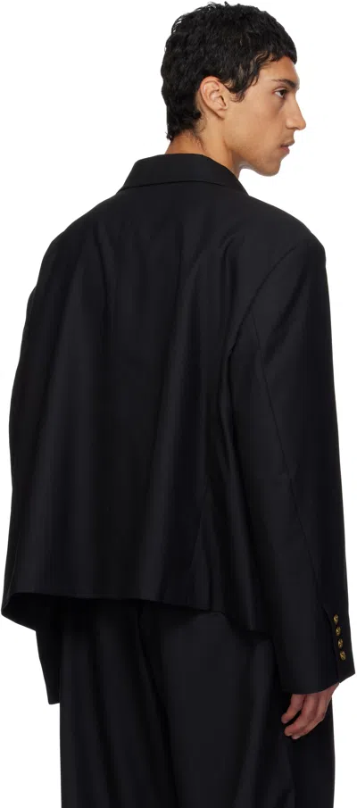 Willy Chavarria Black Box Cutter Blazer In Blue