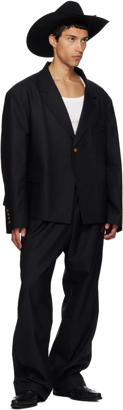 Willy Chavarria Black Box Cutter Blazer In Blue